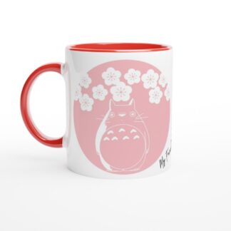 Mug en céramique blanche 325 ml (11 oz) avec intérieur coloré sakura