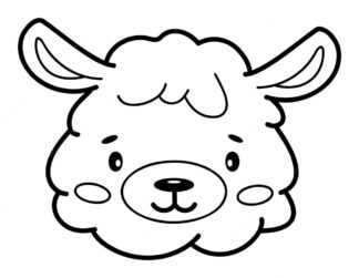 Sticker autocollant mouton mignon ❤️