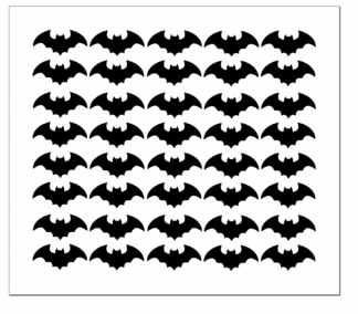 40 gommettes adhésives autocollantes chauve souris taille et couleur au choix