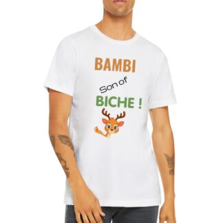 T-shirt unisexe premium ras du cou Bambi son of biche