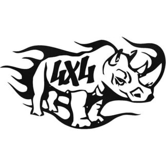 Sticker autocollant 4x4 rhinocéros droit