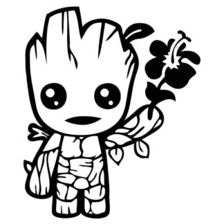 Autocollant sticker Groot hibiscus gardiens de la galaxie