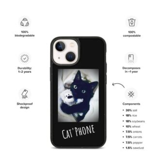 Coque de téléphone biodégradable cat phone