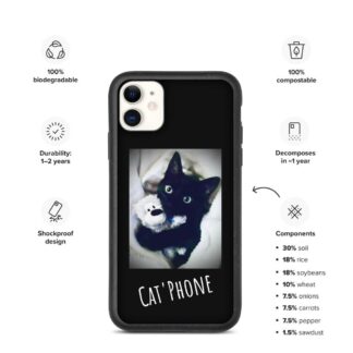 Coque de téléphone biodégradable cat phone