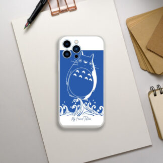 Coque de téléphone flexible mon ami Totoro bleu