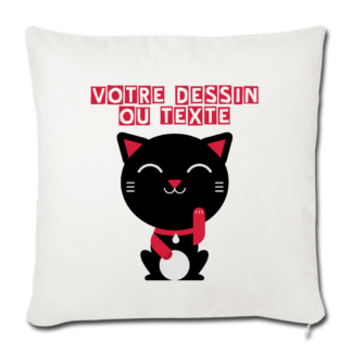Coussin et housse de 45 x 45 cm à personnaliser