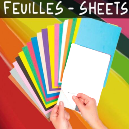 Feuille Vinyle adhésif A4 ou A3 polymère pour découpe