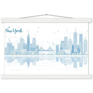 Kakemono Affiche et cintre en papier mat classique New York city
