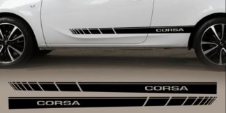 Kit 2 Stickers bande bas de caisse auto Opel Corsa