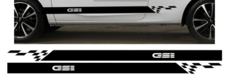 Kit 2 Stickers bande bas de caisse auto Opel Corsa gsi