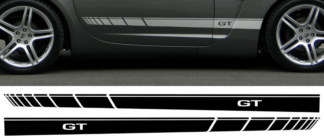 Kit 2 Stickers bande bas de caisse auto Opel GT 2007