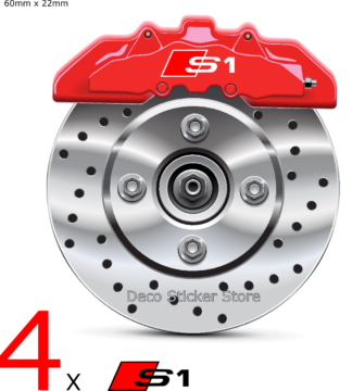 Kit 4 stickers étrier de frein Audi S1