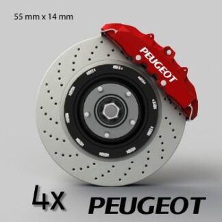 Kit 4 stickers étrier frein PEUGEOT logo