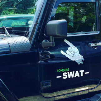 Kit 6 stickers autocollants 4x4 zombies swat modèle exclusif
