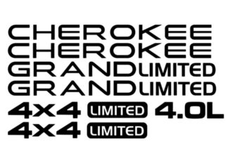 Kit stickers autocollants Jeep Cherokee FFBA