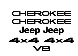 Kit stickers autocollants Jeep Cherokee V8