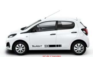 Lot de 2 bandes peugeot 108 couleur au choix