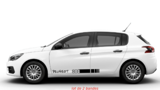Lot de 2 bandes peugeot 308 couleur au choix