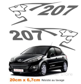 Lot de 2 stickers autocollants Peugeot 207