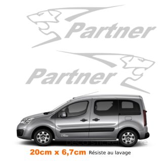 Lot de 2 stickers autocollants Peugeot partner