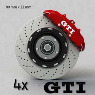 Lot de 4 stickers autocollants étriers de frein GTI volkswagen