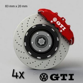 Lot de 4 stickers autocollants étriers de frein GTI volkswagen logo