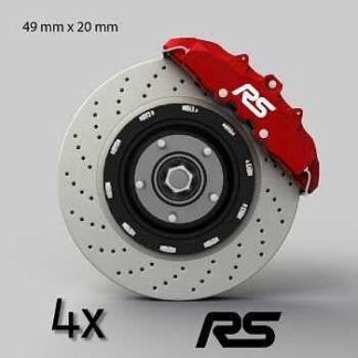 Lot de 4 stickers étriers de frein Ford RS