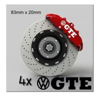 Lot de 4 stickers étriers de frein GTE logo VW