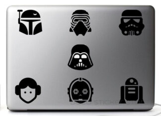Lot de 7 Stickers autocollants pour MacBook  star wars