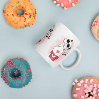 Mug Blanc Brillant Just be cool chat
