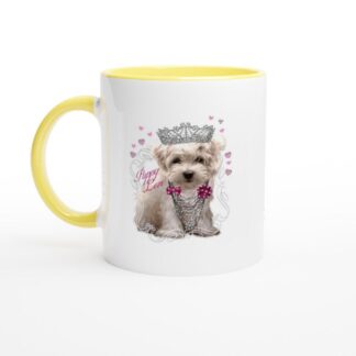 Mug en céramique blanche 11oz avec intérieur coloré Westy
