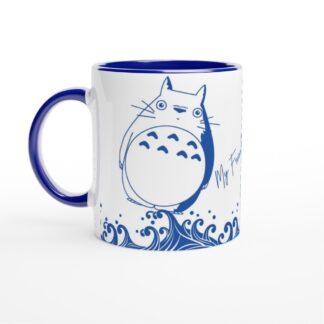 Mug en céramique blanche 325 ml (11 oz) avec intérieur coloré blue spirit