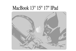 Sticker MacBook BATMAN vs BANE