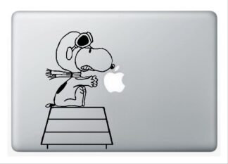 Sticker MacBook SNOOPY ATTRAPE POMME