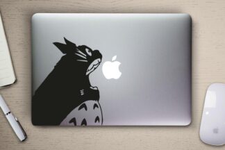 Sticker MacBook Totoro mange la pomme
