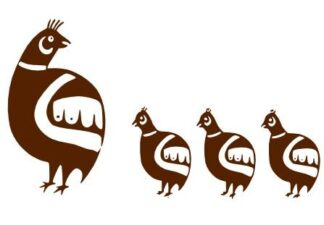 Sticker Maman Poule et ses poussins