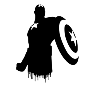 Sticker autocollant Captain America