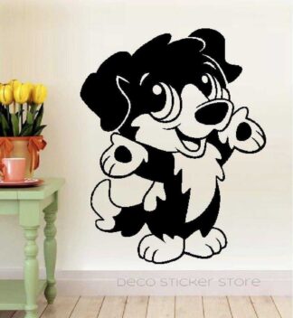 Sticker autocollant  Chiot debout à personnaliser