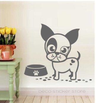 Sticker autocollant  Chiot mignon à personnaliser