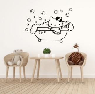 Sticker autocollant Hello Kitty bain