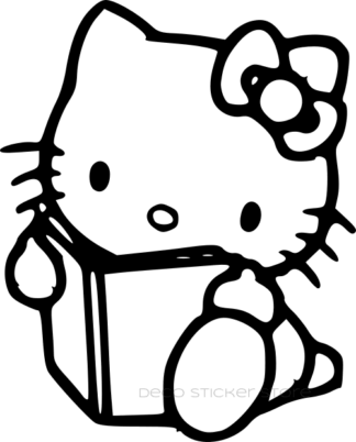 Sticker autocollant Hello Kitty livre