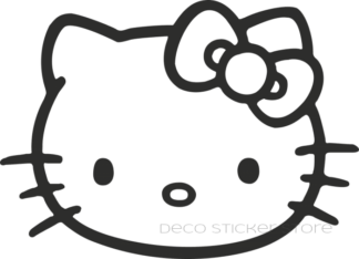 Sticker autocollant Hello Kitty visage