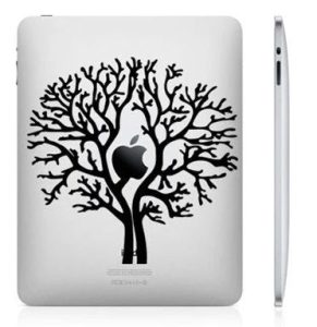 Sticker autocollant IPad Apple arbre