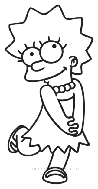 Sticker autocollant Lisa Simpson