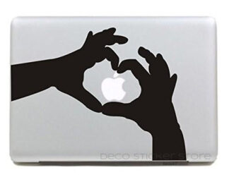 Sticker autocollant MacBook Mains Love