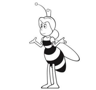 Sticker autocollant Maya l'abeille Cassandre