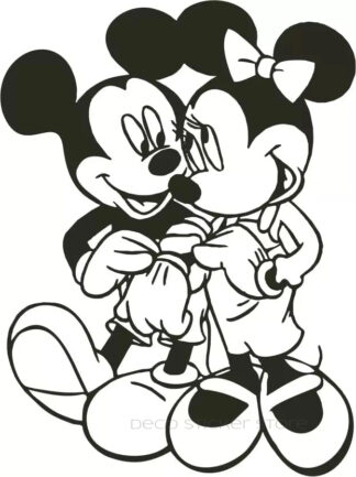 Sticker autocollant Mickey mouse et Minnie 50cm