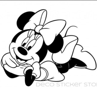 Sticker autocollant Minnie allongée 50cm à personnaliser