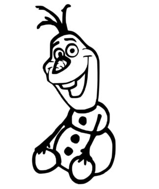Sticker autocollant Olaf reine des neige
