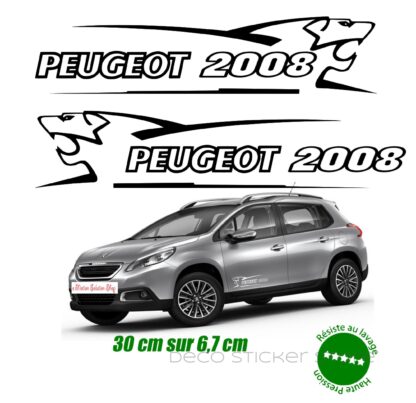 Sticker autocollant Peugeot 2008 30 cm lion V1